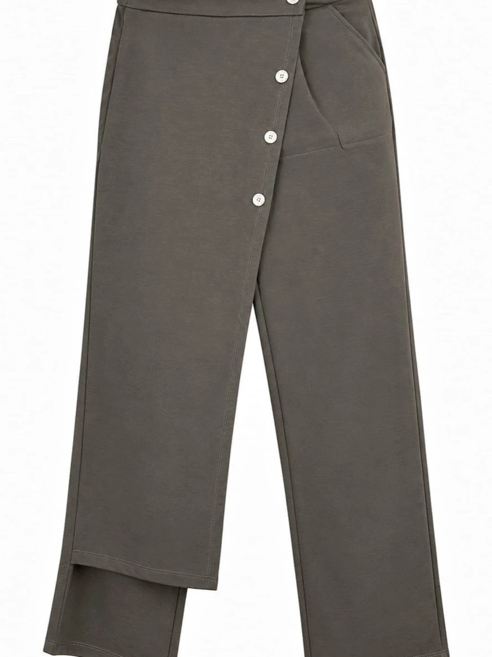 Pareo style Asymmetrical Waist Wide Leg Trousers Wide Leg made in Italy